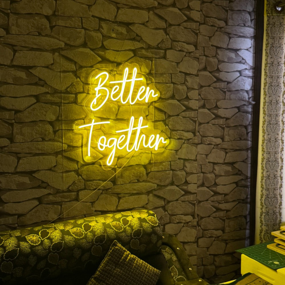 Better Together Neon For Wall Decoration, weddings, engagements