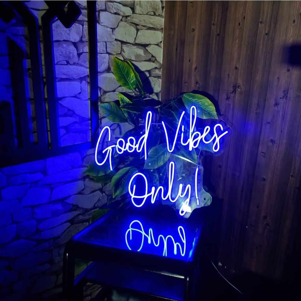 Good Vibes Only Neon, Custom Wedding Scene LED Lights, Party Bedroom Room Shop Bar Romantic USB Art Wall Decoration Gift Lights, Multipurpose Decorative Wall Mounted Lights