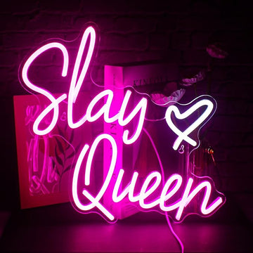 Slay Queen Neon Sign – Empower Your Space with Fierce Style