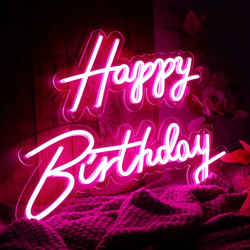 Happy Birthday Neon Sign