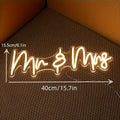 Mr & Mrs Neon LED Sign Custom Wedding Wall Neon Sign Room Bedroom