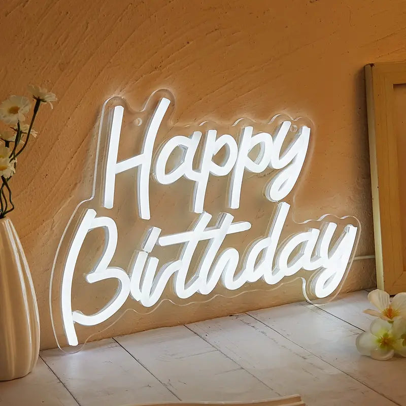 Happy Birthday Neon Sign