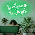 Welcome to The Jungle LED Neon Signs Warm White Neon Lights for Wall Decor USB Light Up Sign for Garden Home Porch Store Christmas Living Room Bar Decoration